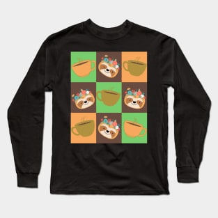 Sloth And Coffee Long Sleeve T-Shirt